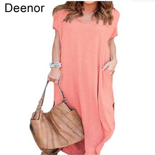 Plus Size 5XL Sexy Women Dress Summer 2021 Solid Casual Short Sleeve Maxi Dress For Women Long Dress Free Shipping Lady Dresses 6